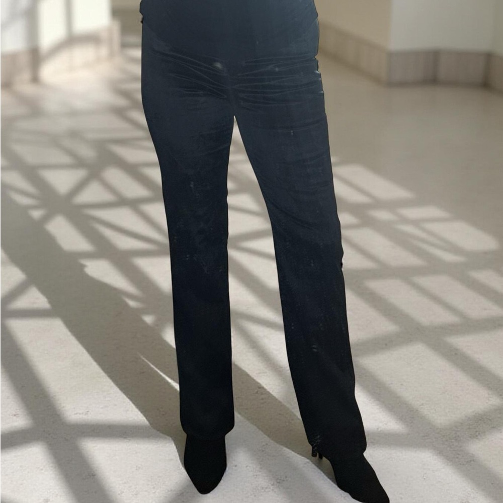 CAVALLI JEANS Black Stretch Velvet Pants